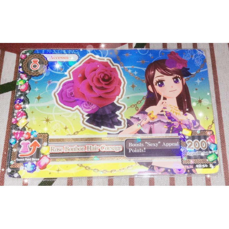 Aikatsu acc premium rose bonbon langka