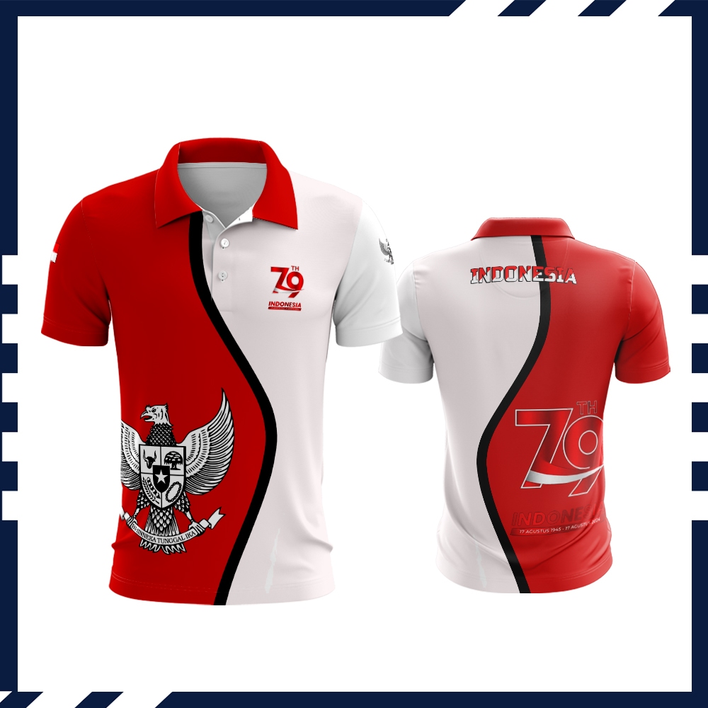 Kaos Baju Pria 17 Agustus Fullprint Tangan Panjang Keren Terbaru