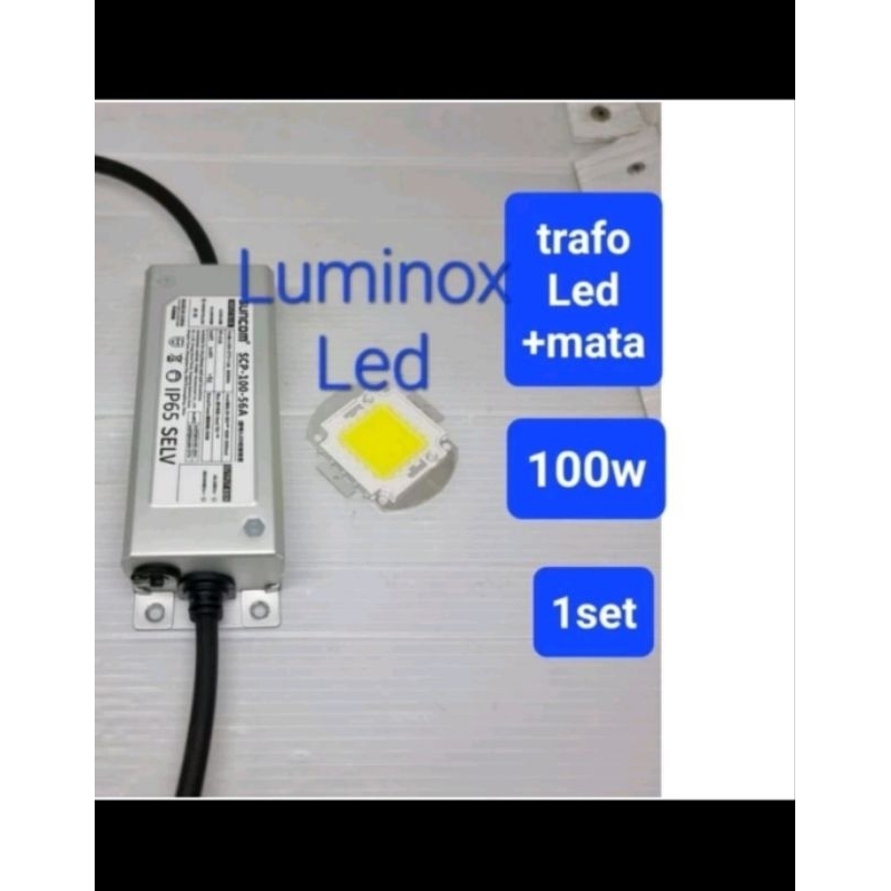 trafo led cob 100w 100watt / driver + mata led 100 watt 100 w