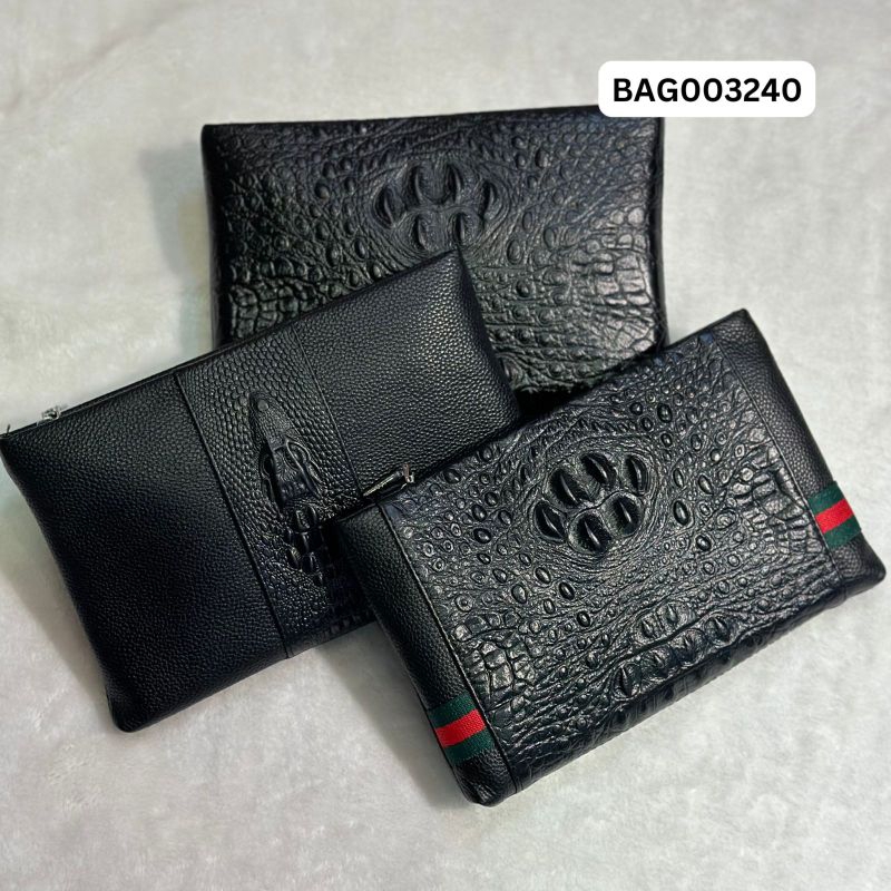 Tas tangan HandBag Pria clutch amplop Bahan Kulit Import