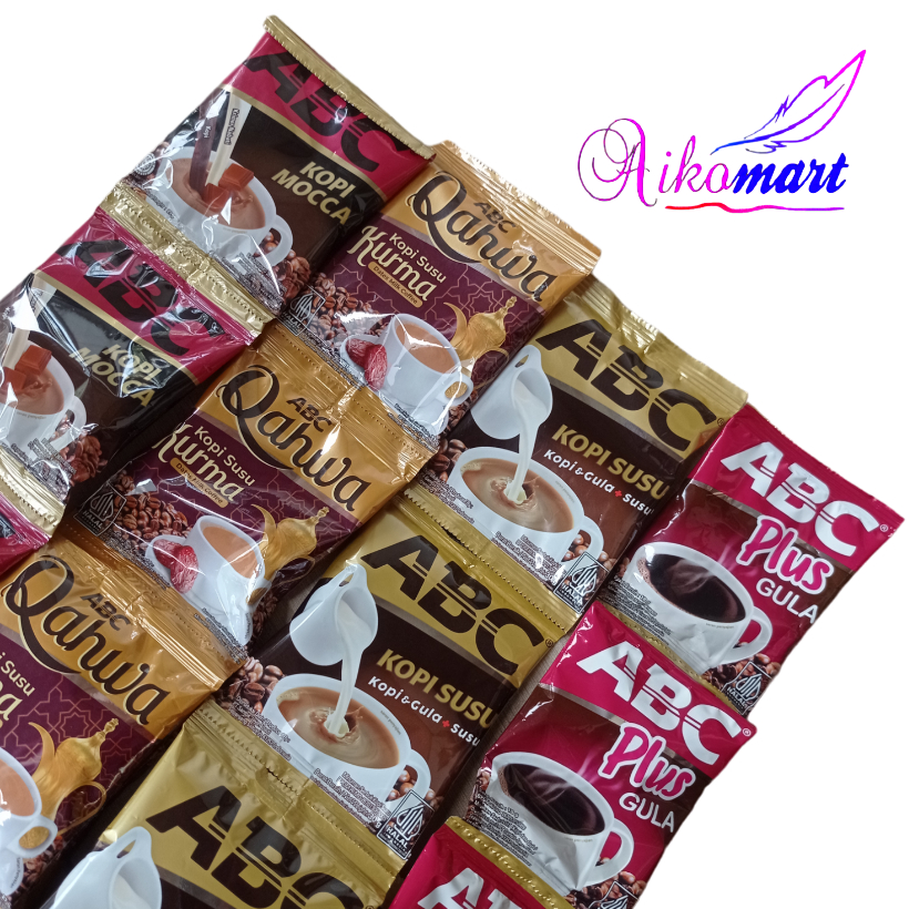 

Kopi ABC Susu Kurma Qahwa Kopi Hitam Plus Gula Krimer Nabati Mocca 10 Sachet