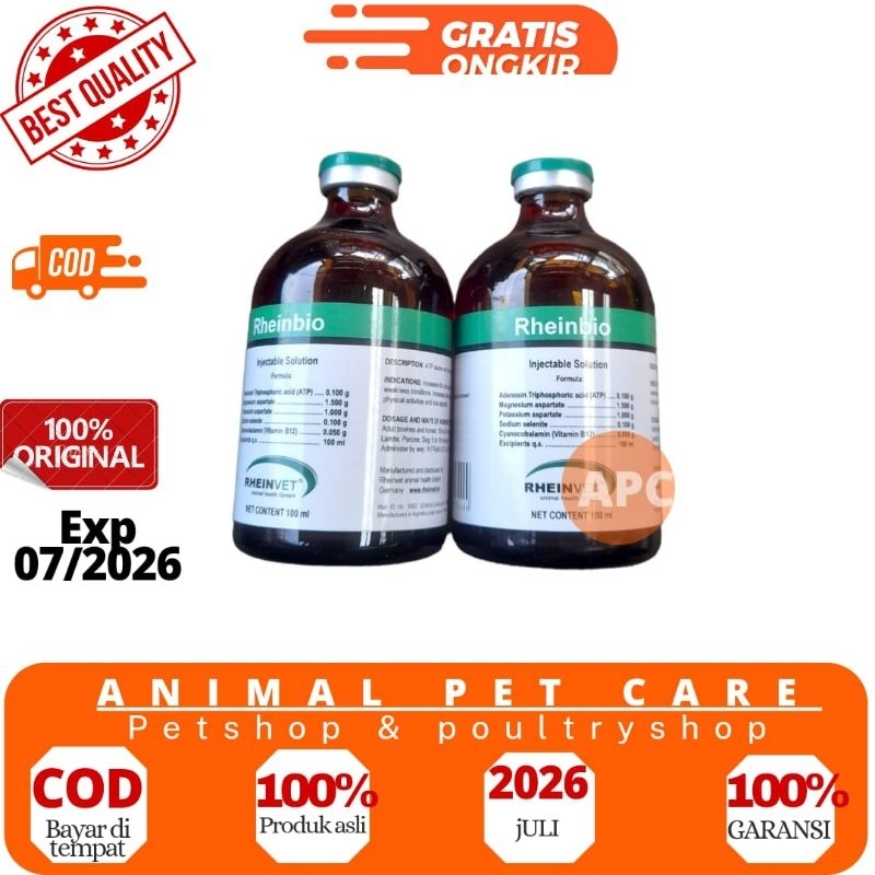 Rheinbio 100 ml - Injeksi ATP Penguat Otot dan penambah stamina