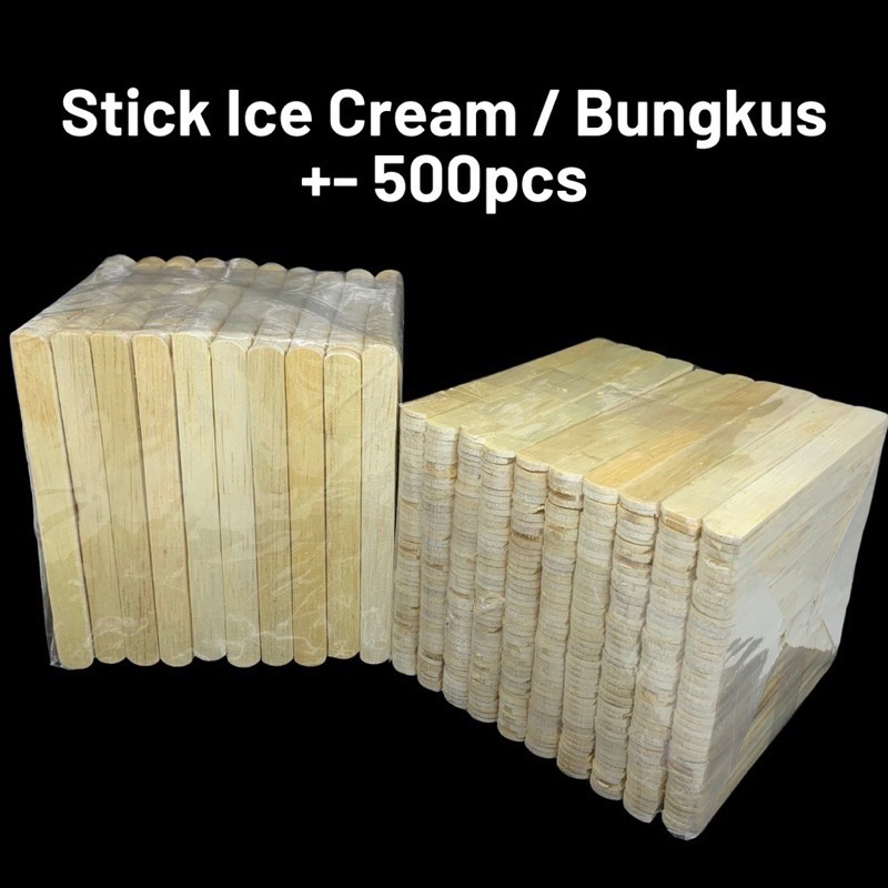 stik es krim polos 1 pack isi kurang lebih 500pcs harga per pack cuma