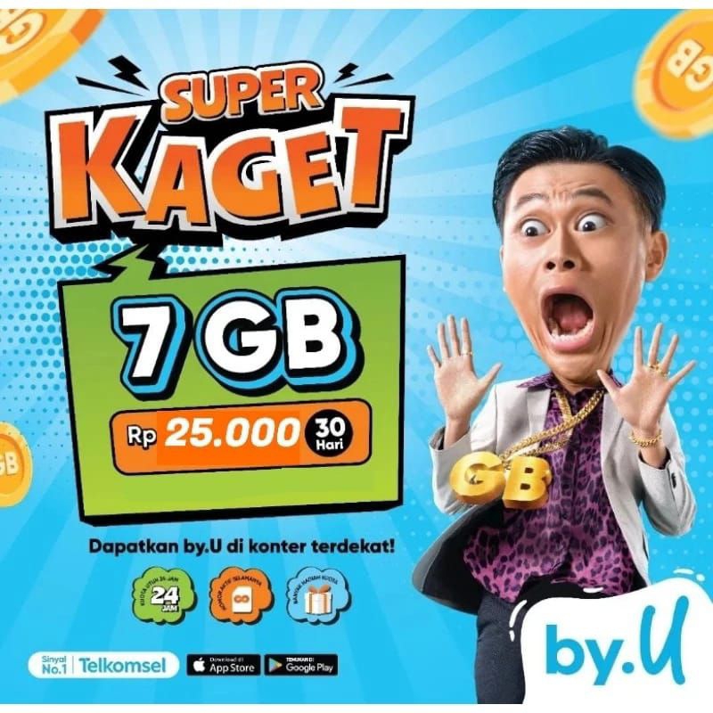 Telkomsel Kartu ByU 20GB Kouta Nasional