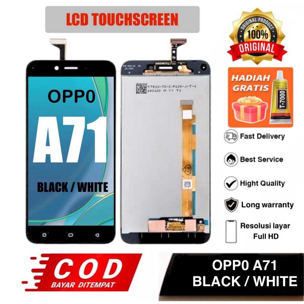 LCD TOUCHSCREEN OPPO A71 FULLSET ORIGINAL + LEM