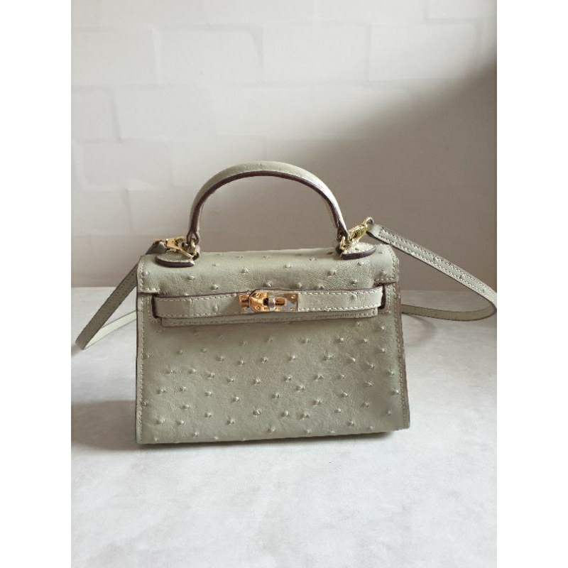 House of Hello ostrich kelly bag