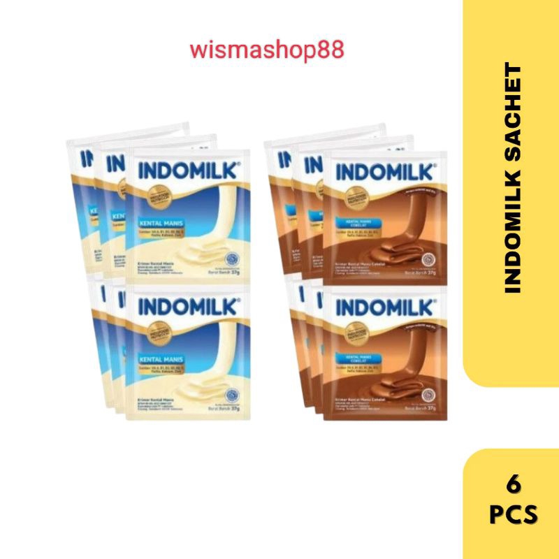 

SUSU KENTAL MANIS INDOMILK SACHET ISI 6 x 37 GRAM