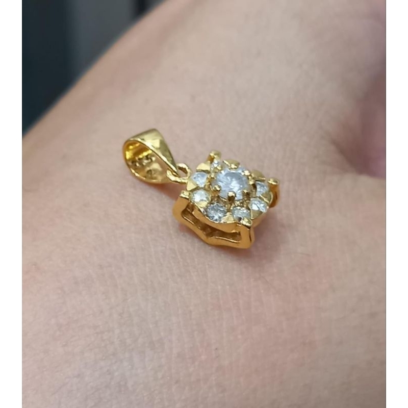 liontin perak berlian asli murah