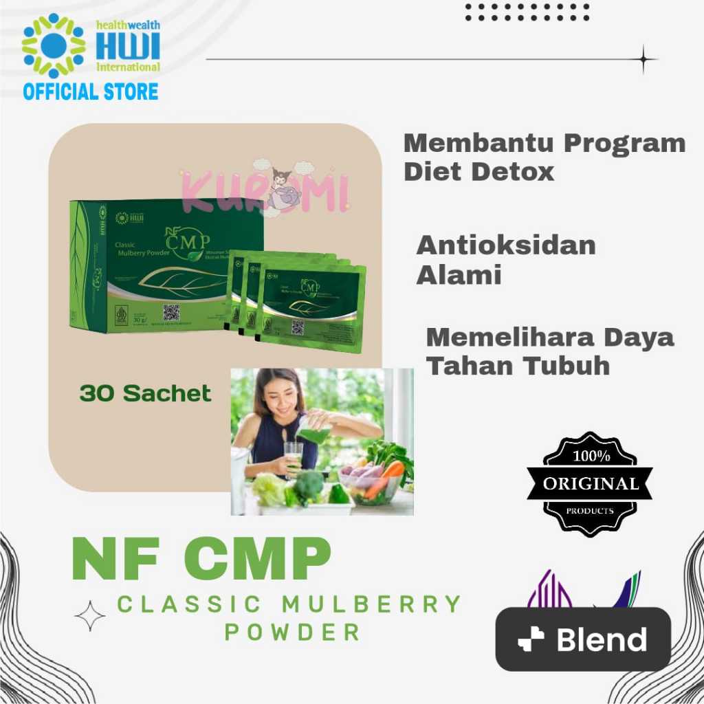 CMP CHLOROPHYLL MINT POWDER ORIGINAL HWI BUBUK MINUMAN OBAT PELANGSING BADAN SERBUK MINUMAN PERAWATA