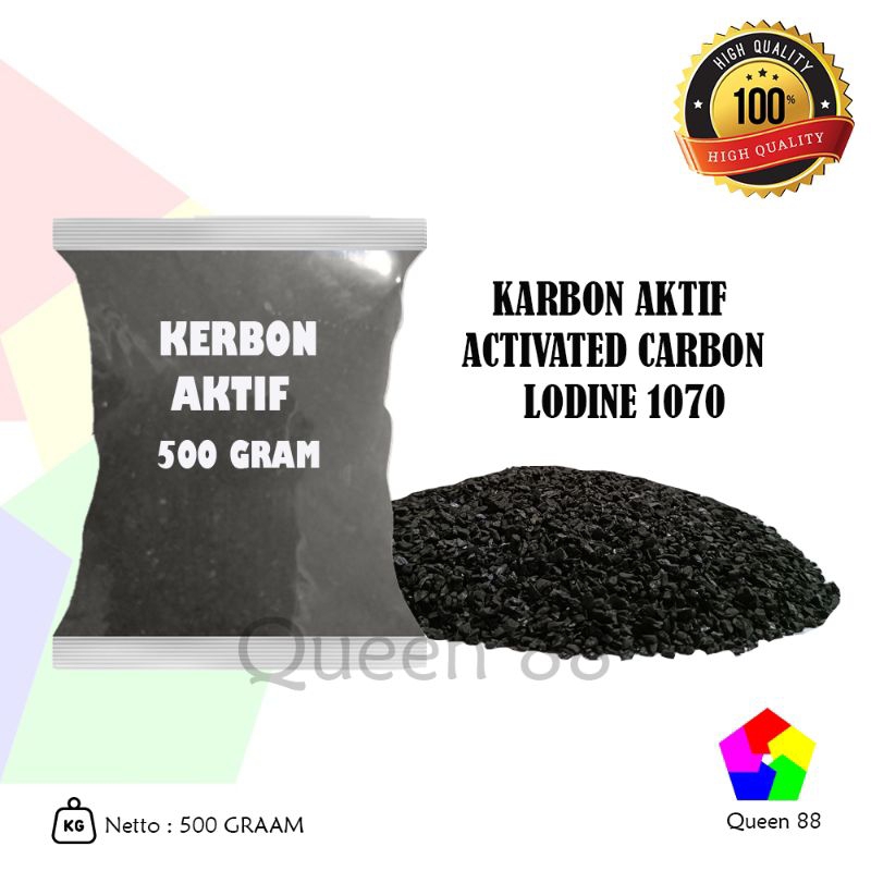 Karbon Aktif 500gram / Activated Carbon / lodine 1070 Murni murah