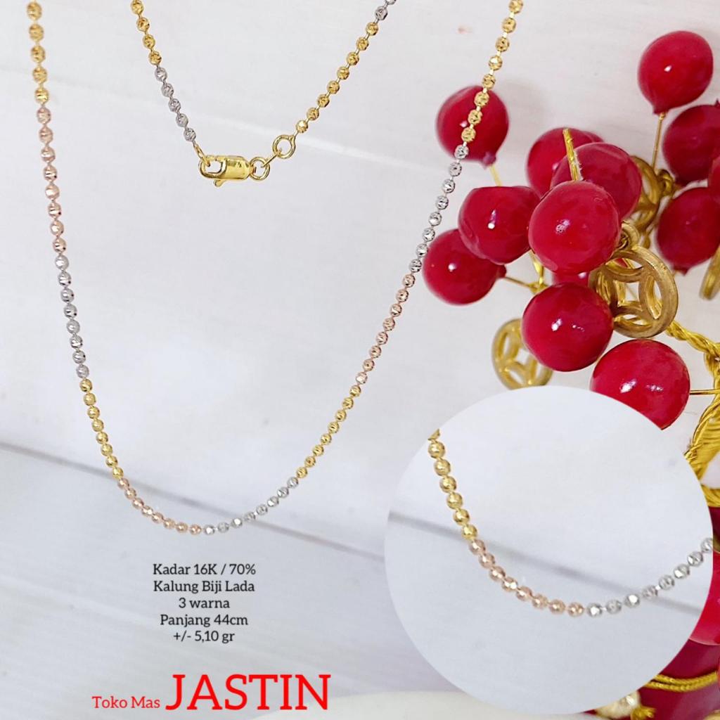 kalung biji lada 3 warna kadar 16k/700