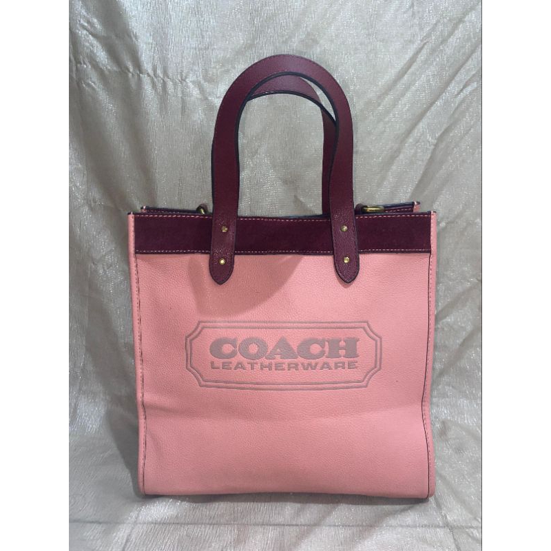 TAS WANITA Coach Field Tote 22 in Colorblock Candy Pink (PRELOVED)