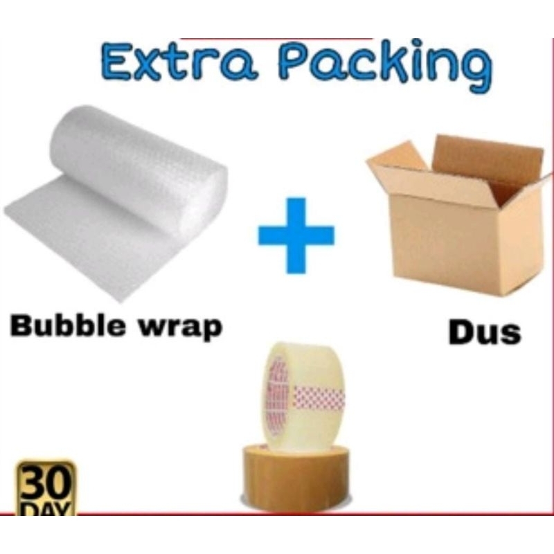 

Extra packing Tambahan Bubble wrap / kardus untuk melindungi barang lebih aman