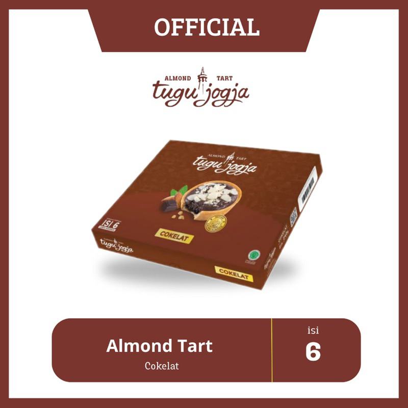 

Almond tart tugu jogja isi 6 COKLAT