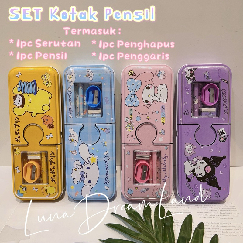 

SET Kotak Pensil Sanrio Bening 2 Tingkat / Kotak Pensil Magnet / Kotak Pensil Anak