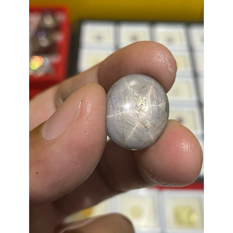 Natural Gray Star Sapphire + Memo