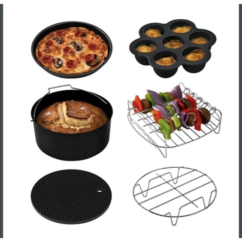 STROGEN Air Fryer Aksesoris Set untuk 4.2L isi 6 pcs assesoris air fryer