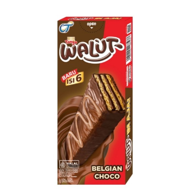 

Tango walut wafer coklat Belgian box 90 gr