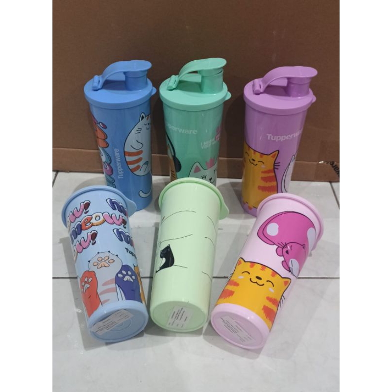 cat tumbler 6pcs tupperware - promo april