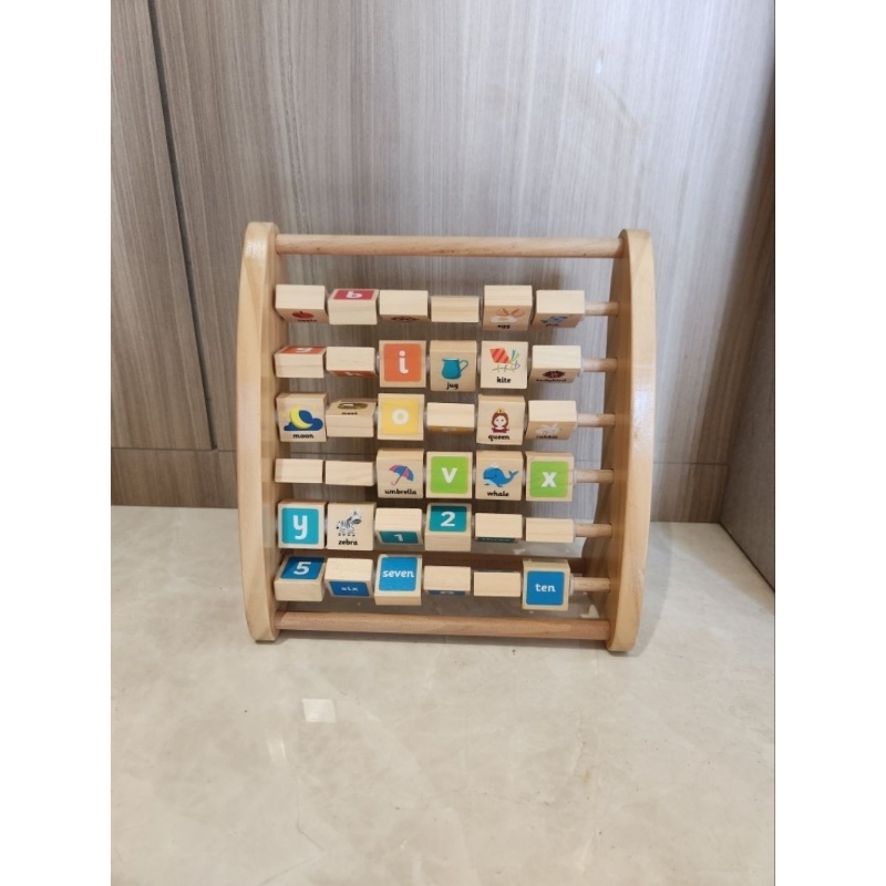 ELC Wooden Alphabet Teaching Frame Belajar Alfabet [Preloved]