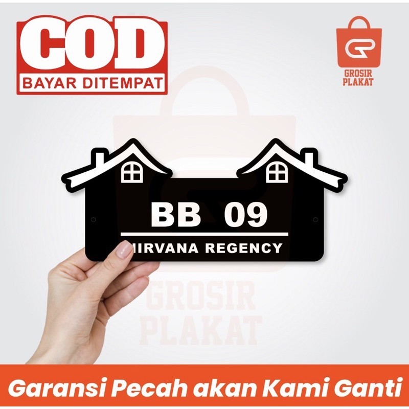 

Papan Nomor Rumah Akrilik 2 lapis Timbul