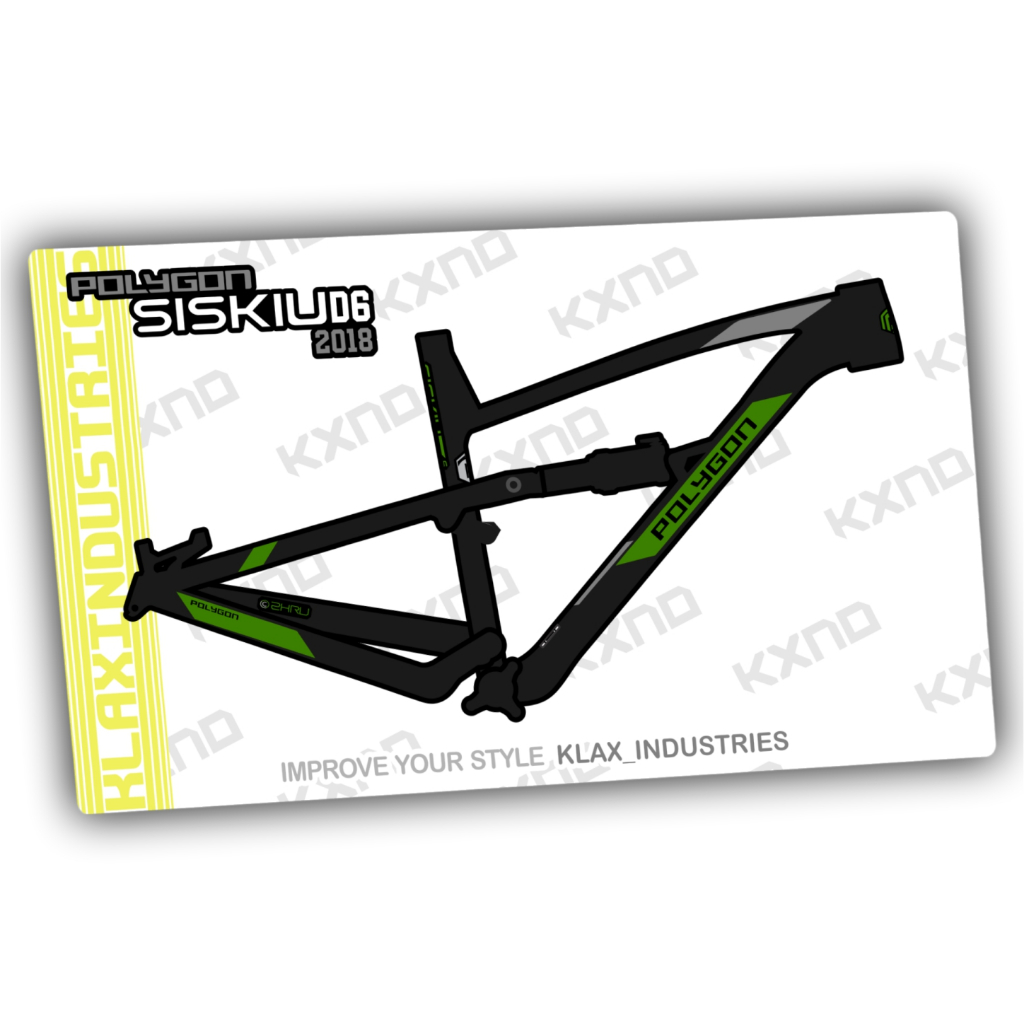 Decal frame polygon siskiu d6 2018 old klax industries stiker sepeda