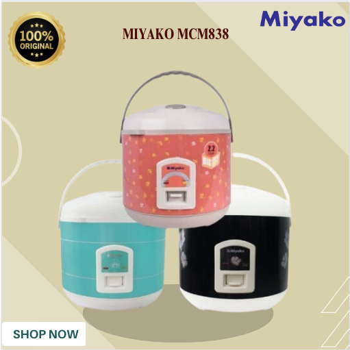 MAGIC COM  MIYAKO 3IN1 MCM838 2.2L/MCM-838/MCM 838/MCM-838/MCM 838/ MURAH ORIGINAL BERGARANSI RESMI