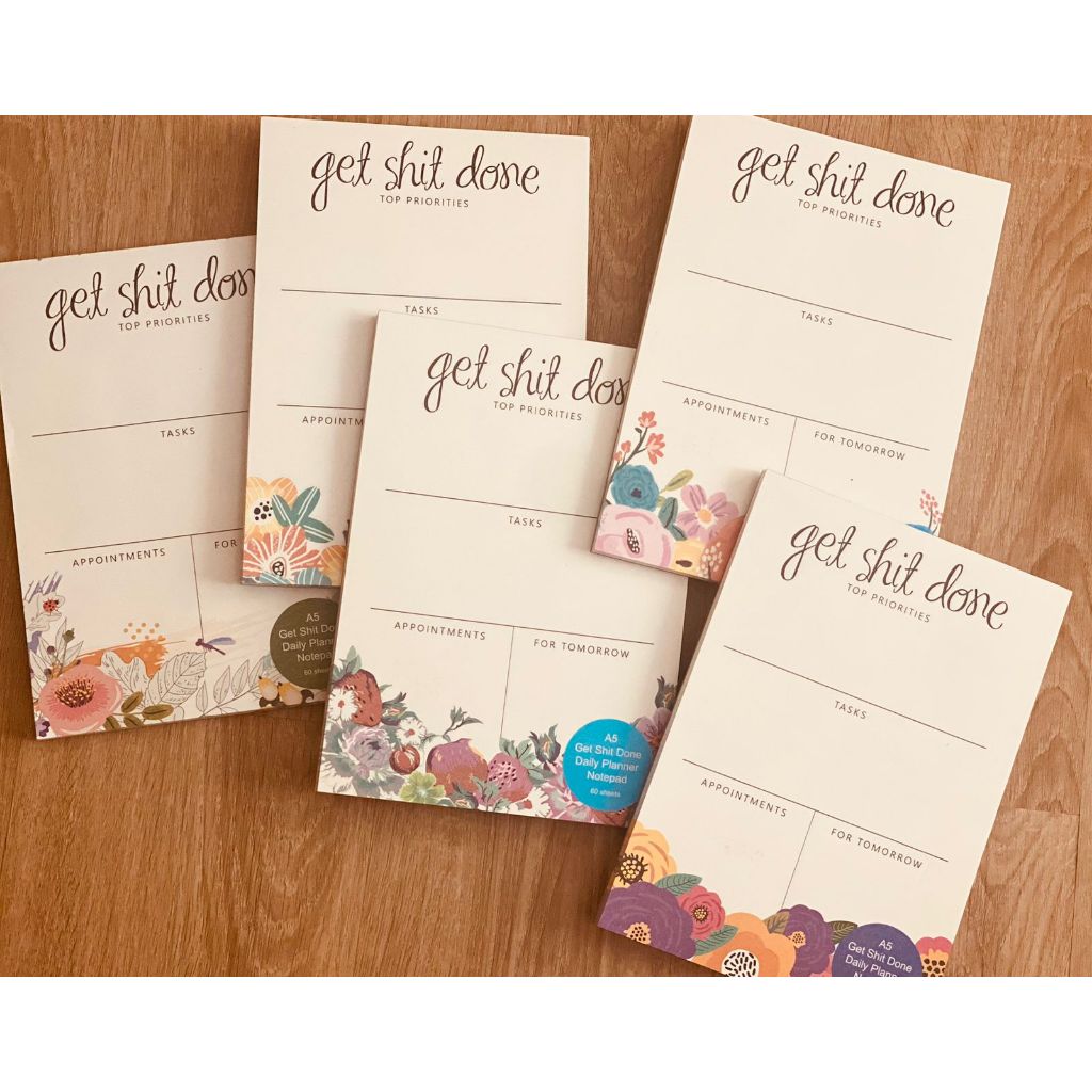 

DAILY PLANNER NOTEPAD GET SHIT DONE A5