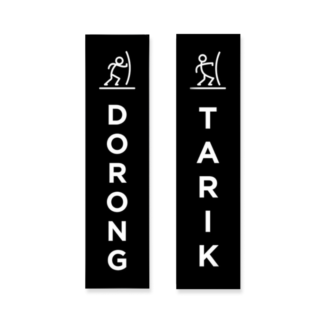 

Label Sticker Dorong Tarik Line Man Icon Unik Sign Acrylic Modern Minimalist Signage Board Label Akrilik Kayu Pintu Tempel Stiker