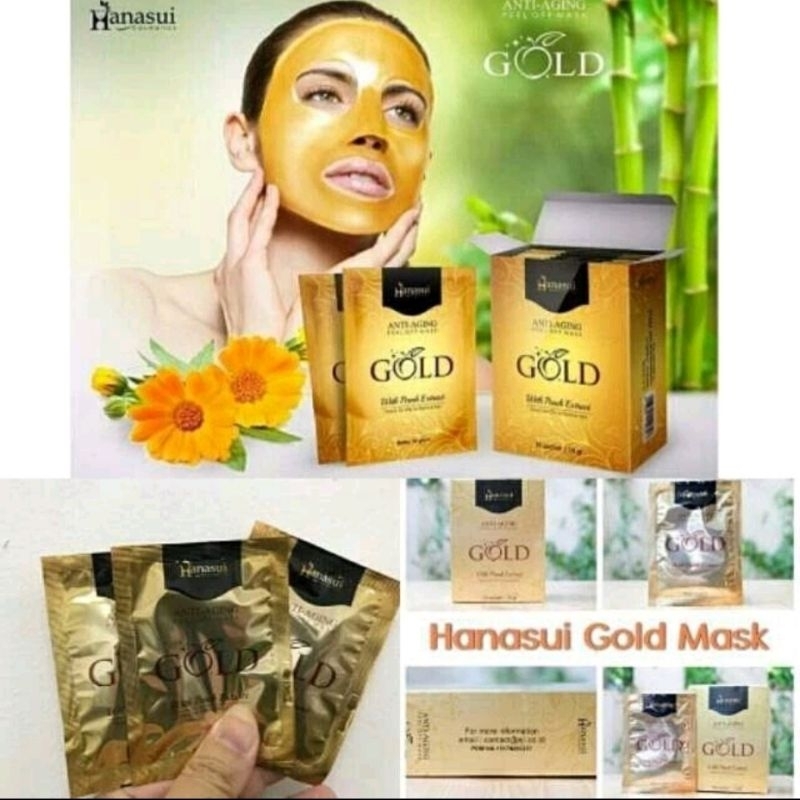 Masker Hanasui Gold (1box)