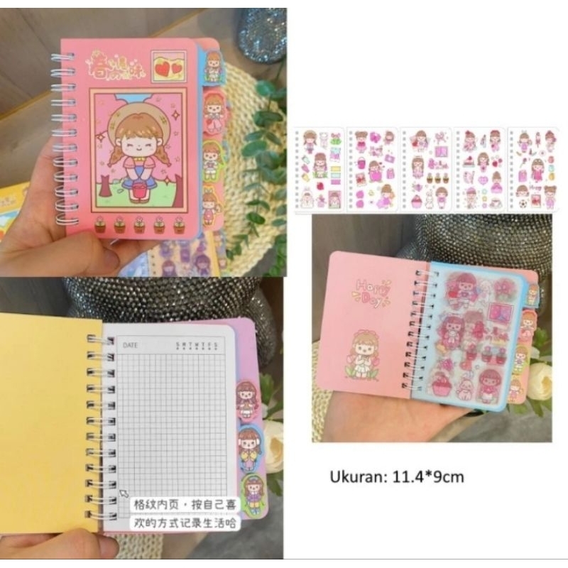 

Buku Stiker anak semi transparan, Stiker lucu hiasan diary