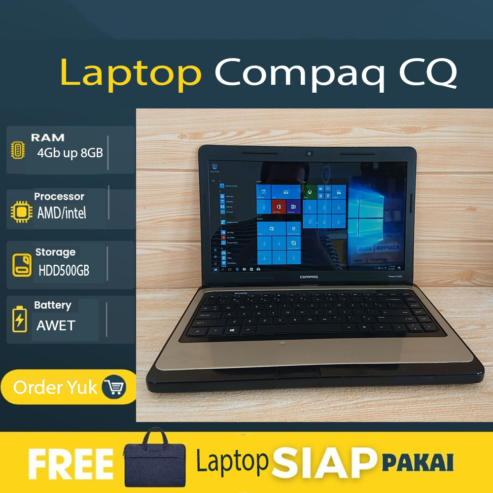 Laptop Compaq CQ43 4GB/500GB Windows10