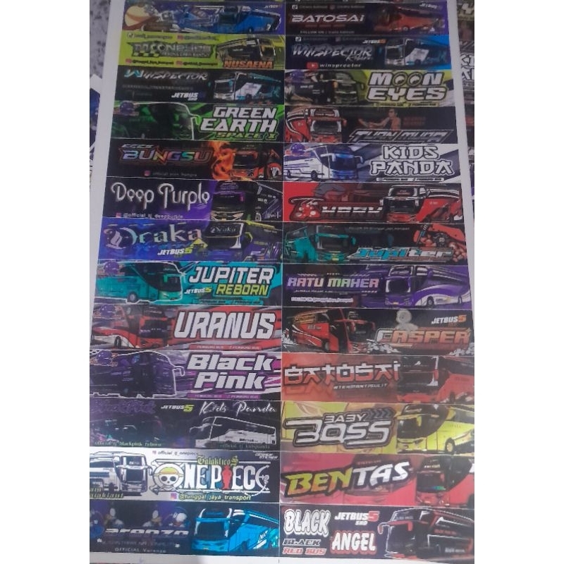 

STIKER LOGO BUS JB5 1 LEMBAR ISI 28 PCS ANTI AIR