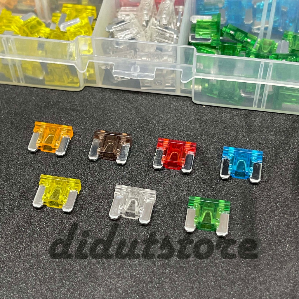 Fuse Tancap Micro Set 120 Pcs + Box / Fuse Blade Mini Low Profile Set