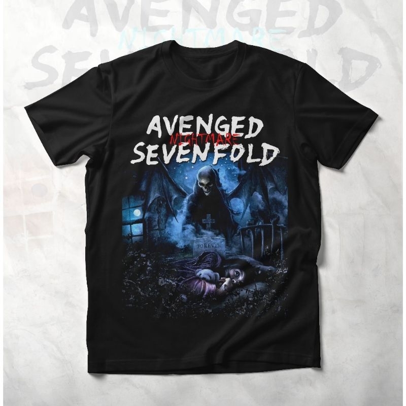 Kaos Distro AVENGED SEVENFOLD - NIGHTMARE Kaos Band Kaos Musik Kaos Rock Kaos A7X Original Distro