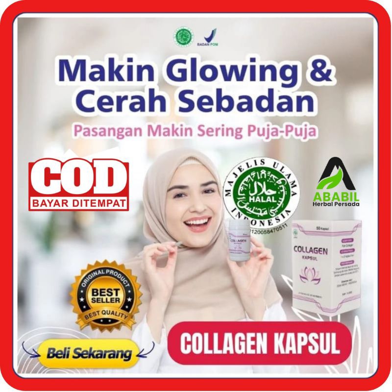 COLLAGEN KAPSUL ISI 50 - COLLAGEN FISH KAPSUL WHITENING COLLAGEN PREMIUM KAPSUL PEMUTIH BADAN COLAGE