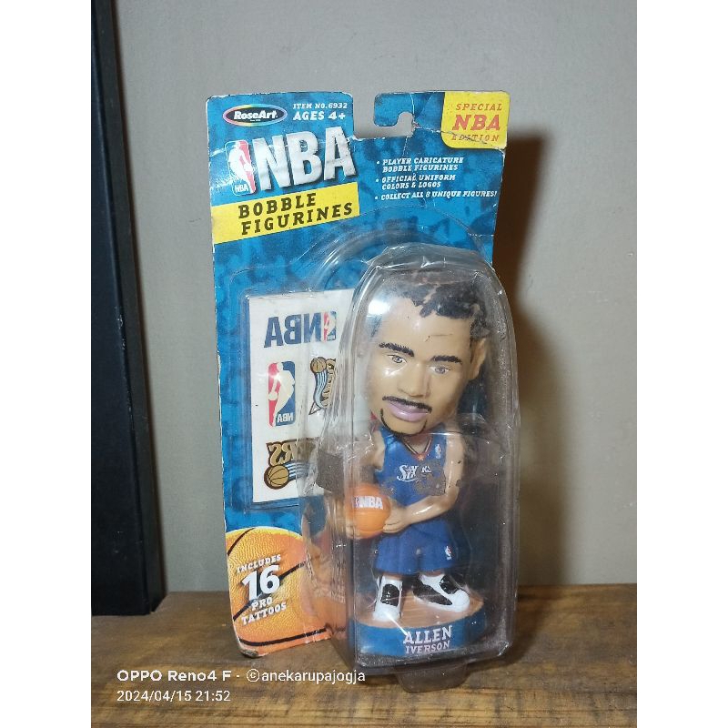 action figure kepala goyang pemain basket nba allen inverson