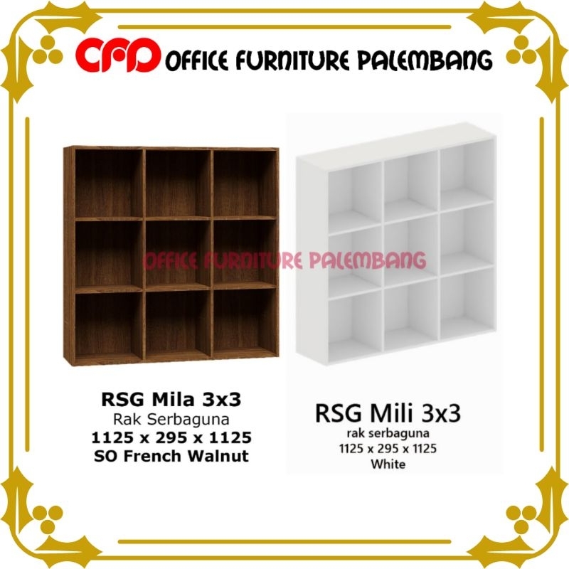 lemari serbaguna olympic gstar RSG MILI MILA 3x3 rak laundry rak buku lemari arsip file