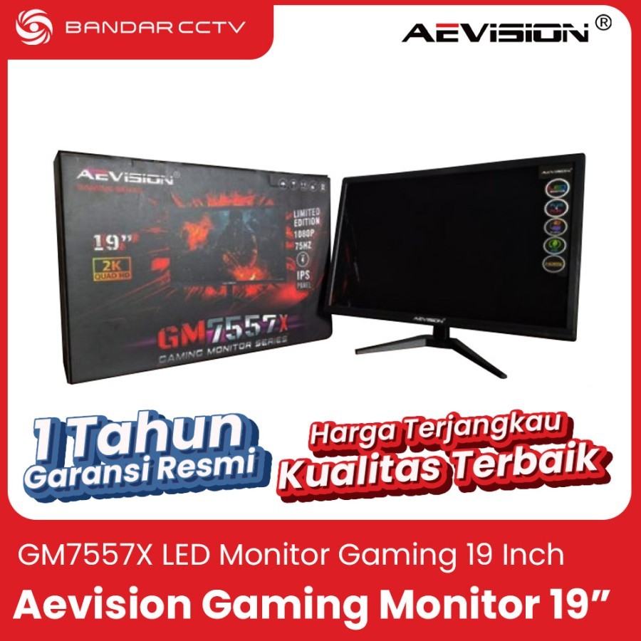 Aevision GM7557X: Monitor Gaming 19 Inci - Visual Gaming Terbaik