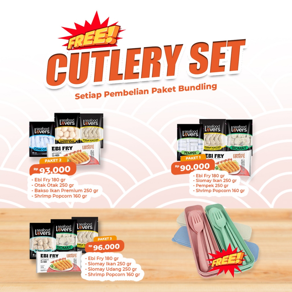 

Paket Bundling Seafood Lovers Frozen Seafood Olahan Free Cutlery Set Alat Makan Hemat