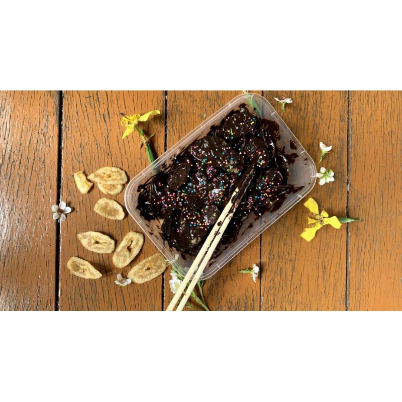 

Keripik Pisang Coklat Lumer Topping Sprinkels + FREE SUMPIT