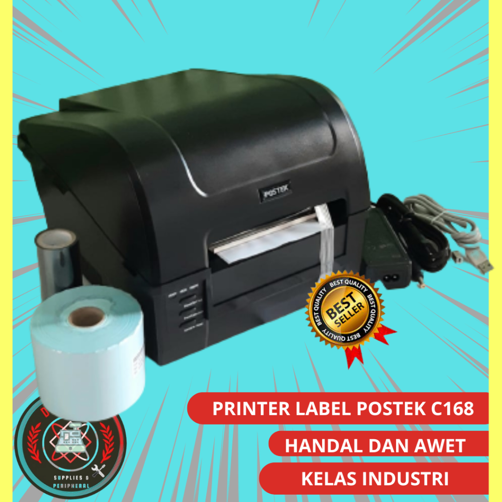 PRINTER BARCODE POSTEK C 168 - PRINTER LABEL BARCODE POSTEK C168 /RESI/Printer Barcode Industrial