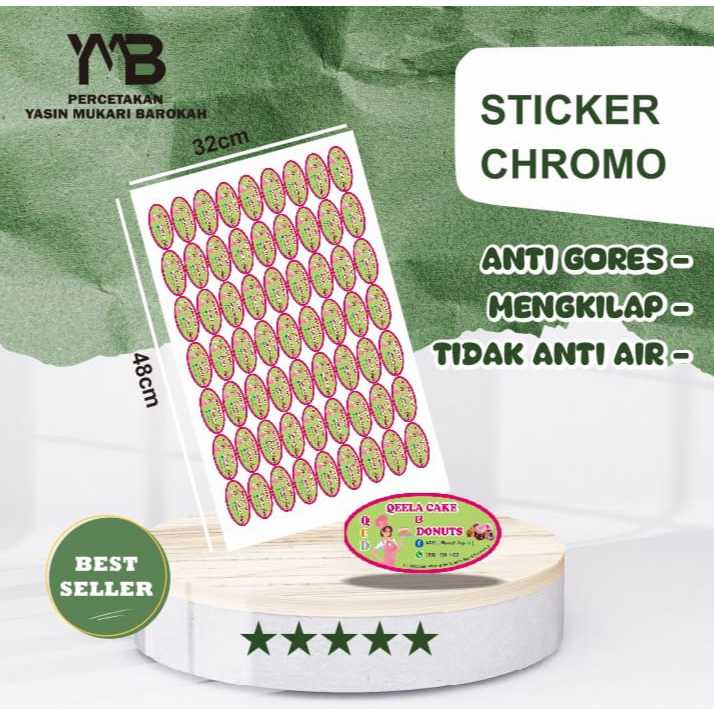 

Stiker Chromo A3 + Cutting/Label Stiker/Label Makanan