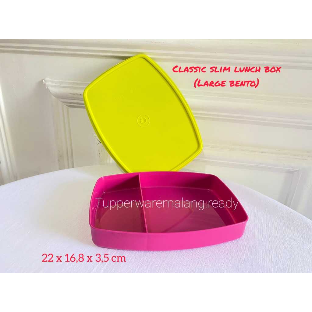 [PROMO] TEPAK MAKAN/ KOTAK BEKAL TUPPERWARE LARGE BENTO/ CLASSIC SLIM LUNCH BOX MURAH