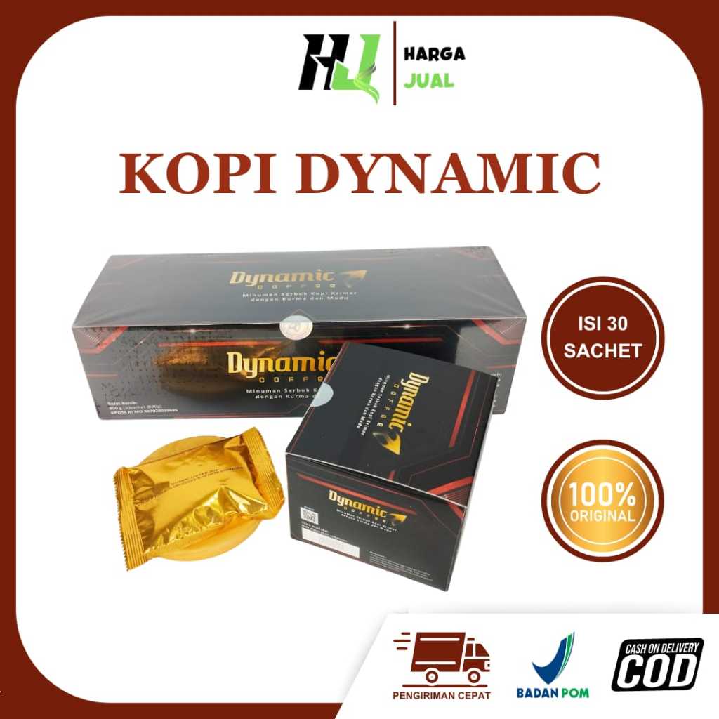 

KOPI DYNAMIC KEMASAN BARU banyak manfaat dan tidak berbahaya aman dikonsumsi isi 30 Sachet