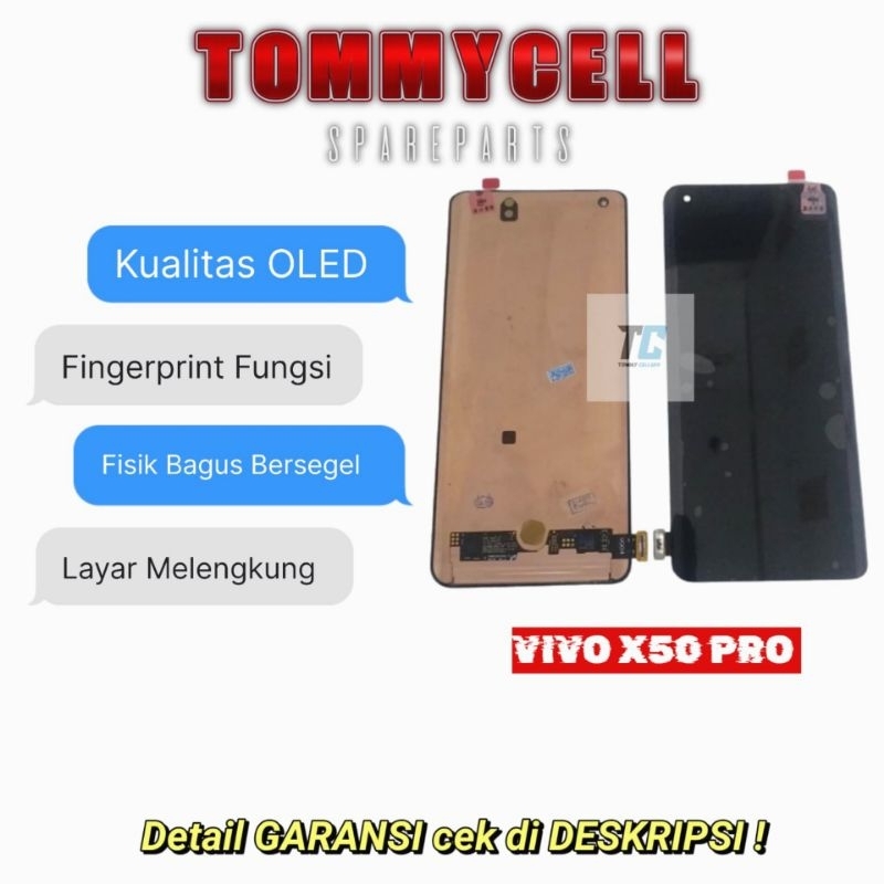 LCD TOUCHSCREEN VIVO X50 PRO OLED FINGERPRINT FUNGSI