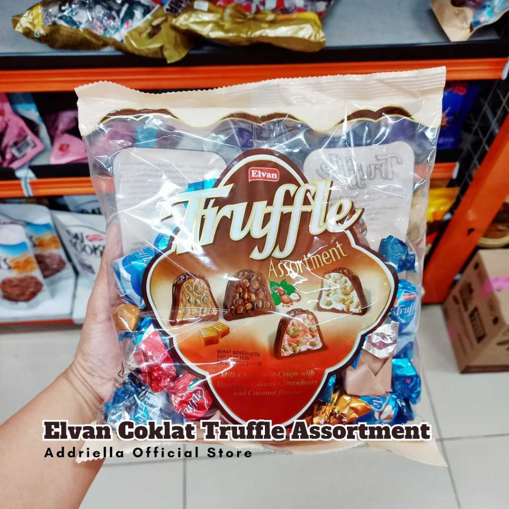 

ADDRIELLA Elvan Truffle Assortment Coklat 400gr | Elvan/Coklat/Coklat Murah/Snack/Cemilan Murah