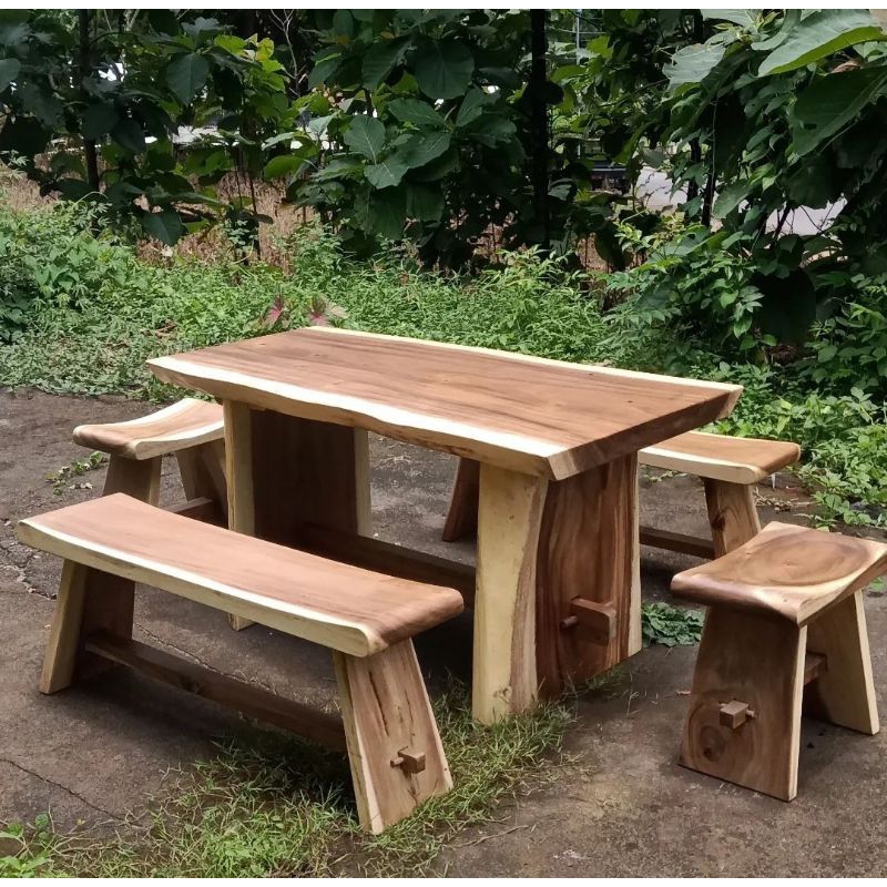 Set Meja Makan Kayu Trembesi