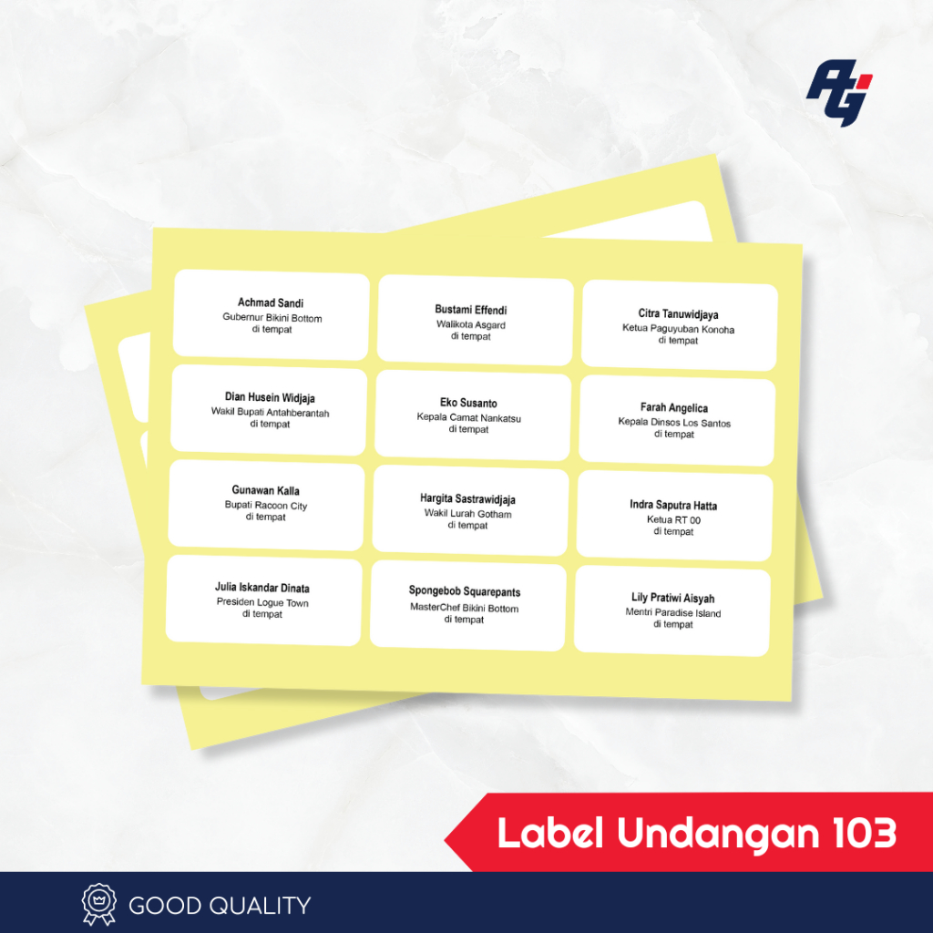 

Print / Cetak Stiker Label Undangan 103
