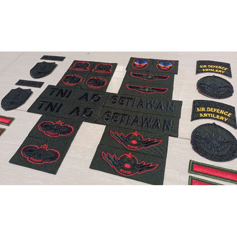 FULL SET atribut papan nama TNI AD perkeras berkualitas